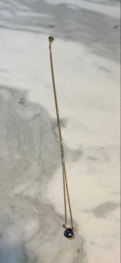 ete 天然石アイオライト　K10YGネックレス