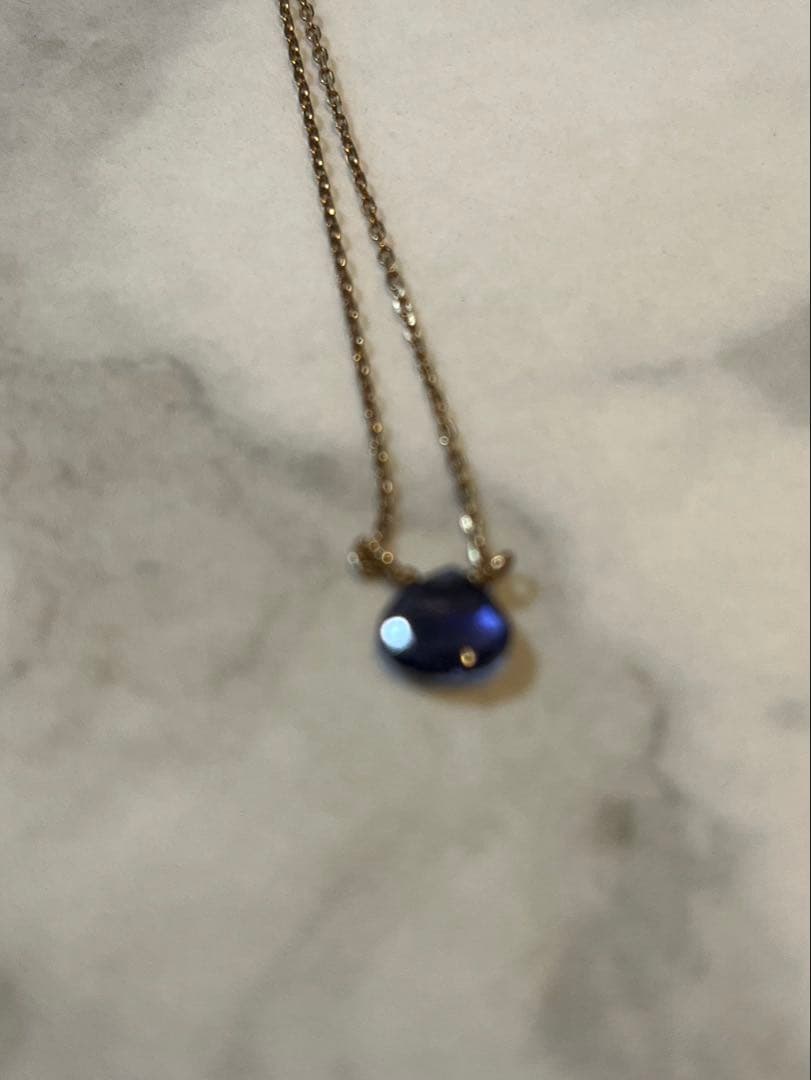 ete 天然石アイオライト　K10YGネックレス