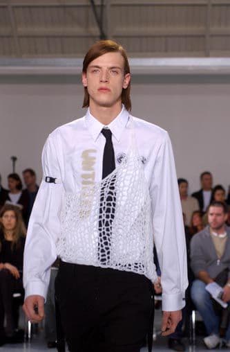 小物 HELMUT LANG Silk Narrow Regimental Tie