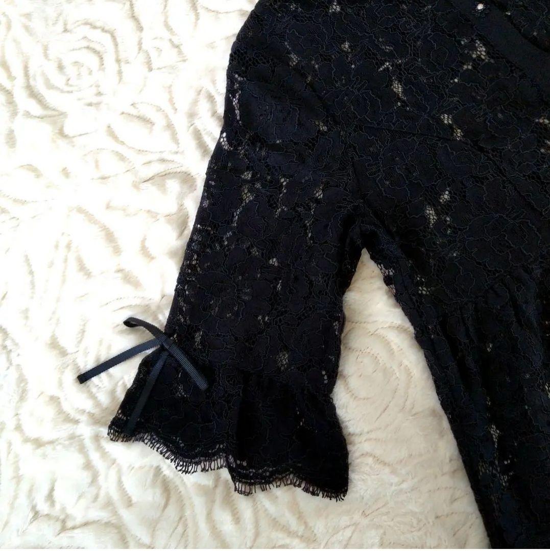 ❤️新品同様極美品❤️花柄レースロングブラウスワンピース