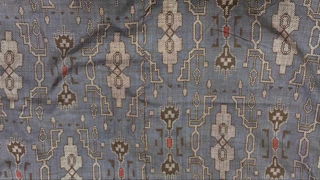 古布リメイク絣パッチワーク／大島紬のリバーシブルのパーカー