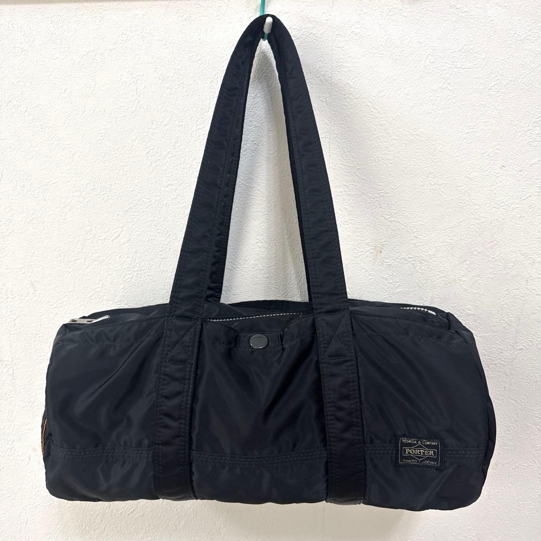 PORTER ポーター　タンカー　ドラムバッグ　ミニ　ボストンバッグ　ブラック