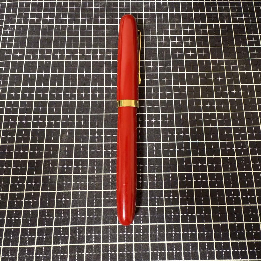 酒井栄助 万年筆 WARRANTED インキ止め式 赤