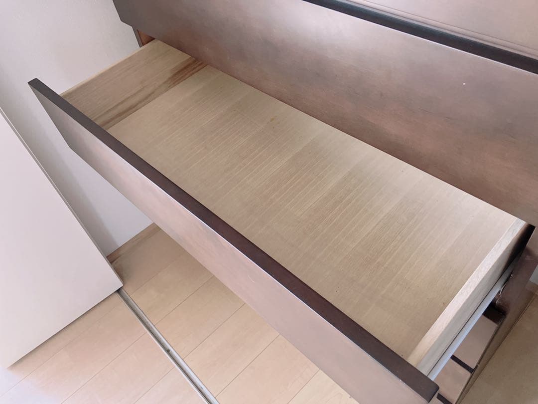 【美品 送料込】ブラウン 木製 チェスト タンス 6段