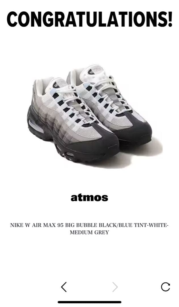 新品　Nike Air Max 95 OG \"Blue Tint\" 26cm