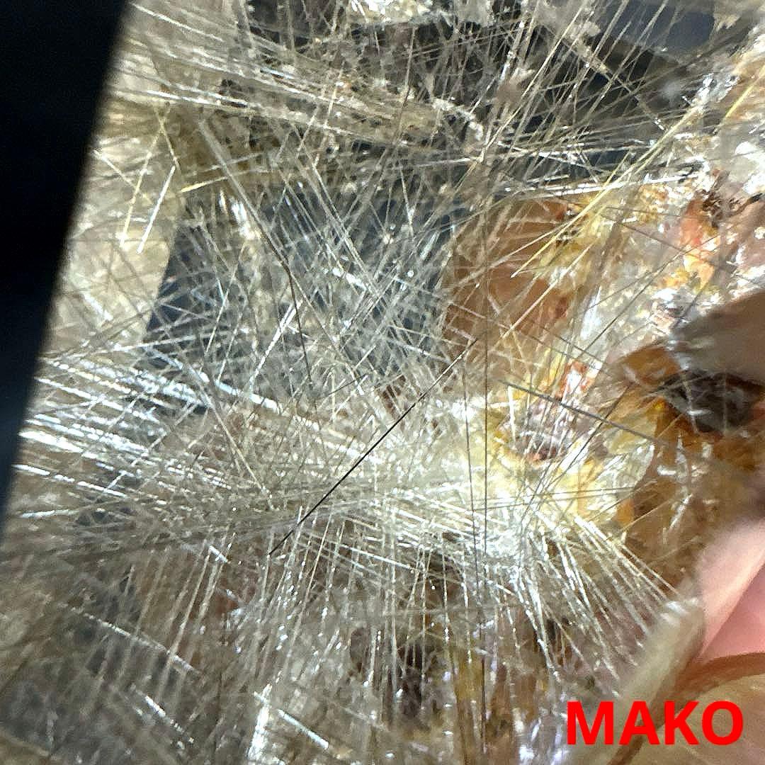 M1873☆ルチルクォーツ六角柱68g☆ミナスジェライス州産☆天然石　原石