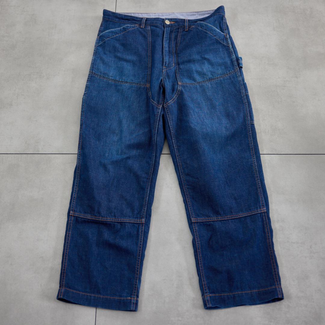 AD2010 コムデギャルソンオム ダブルニー デニム ペインターパンツ M
