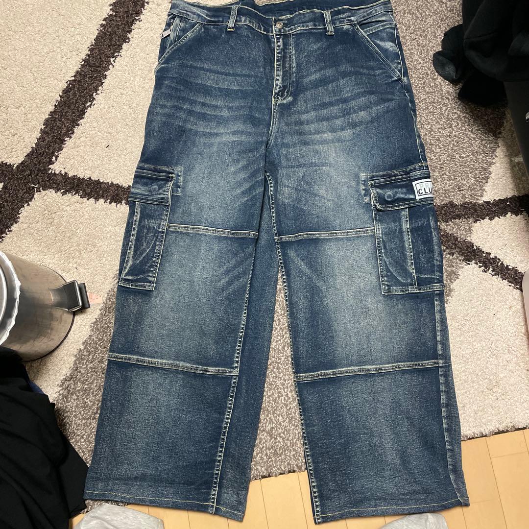 PRO CLUB カーゴパンツ デニム　バギーデニム