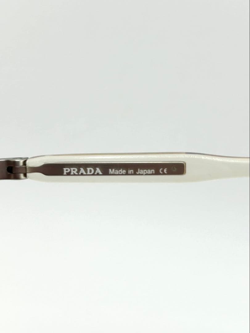 極美品・付属品完備✨　プラダ　サングラス　ハーフリム　スクエア　ロゴ刻印　Y2K