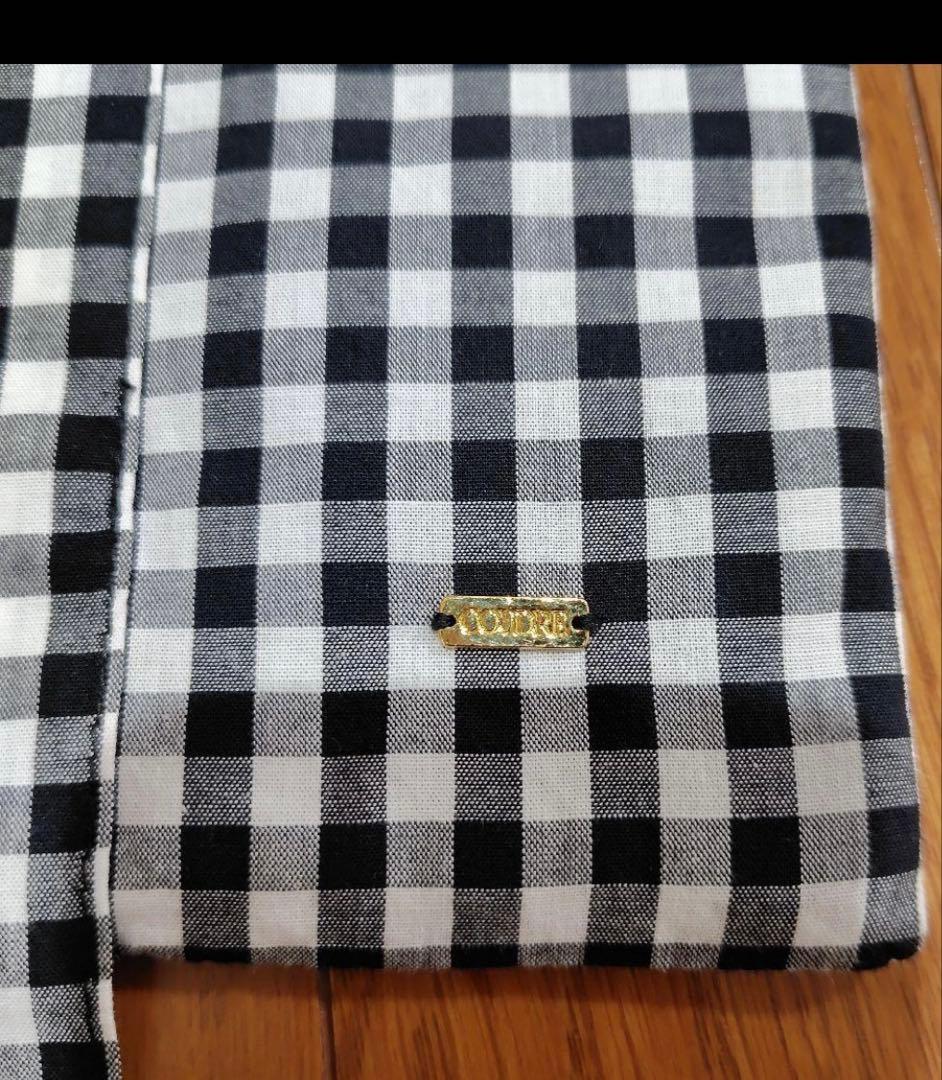 COUDRE クードル ワイドハンドルショートトートバック　黒白ギンガムチェック