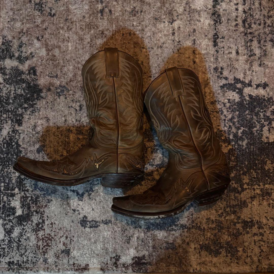 ウエスタンブーツ ブラウン レザー 42 sendra