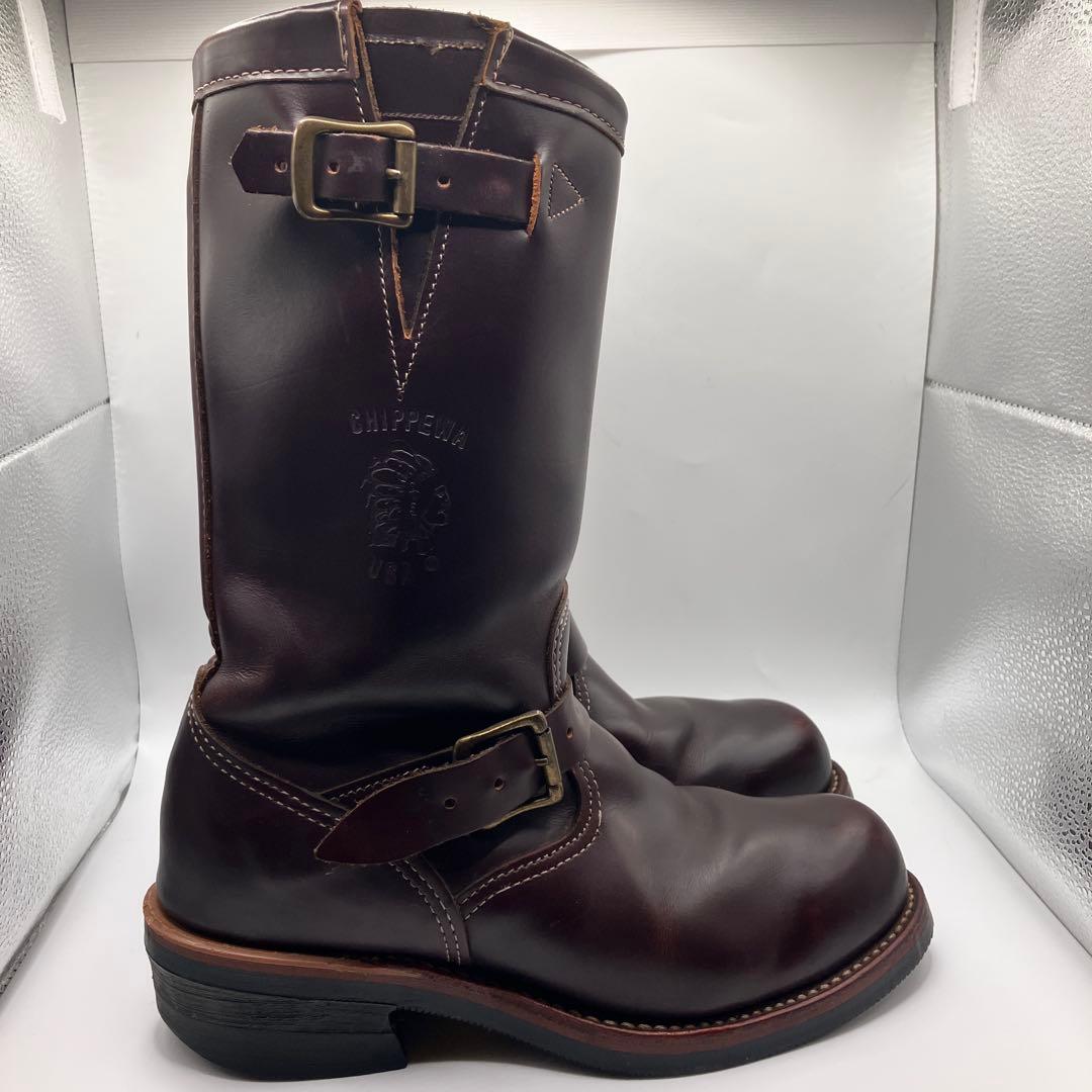 チ*ズ様 ☆美品☆ chippewa 91068 6E赤茶エンジニアブーツ オイ