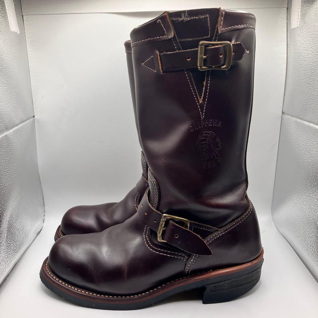 チ*ズ様 ☆美品☆ chippewa 91068 6E赤茶エンジニアブーツ オイ