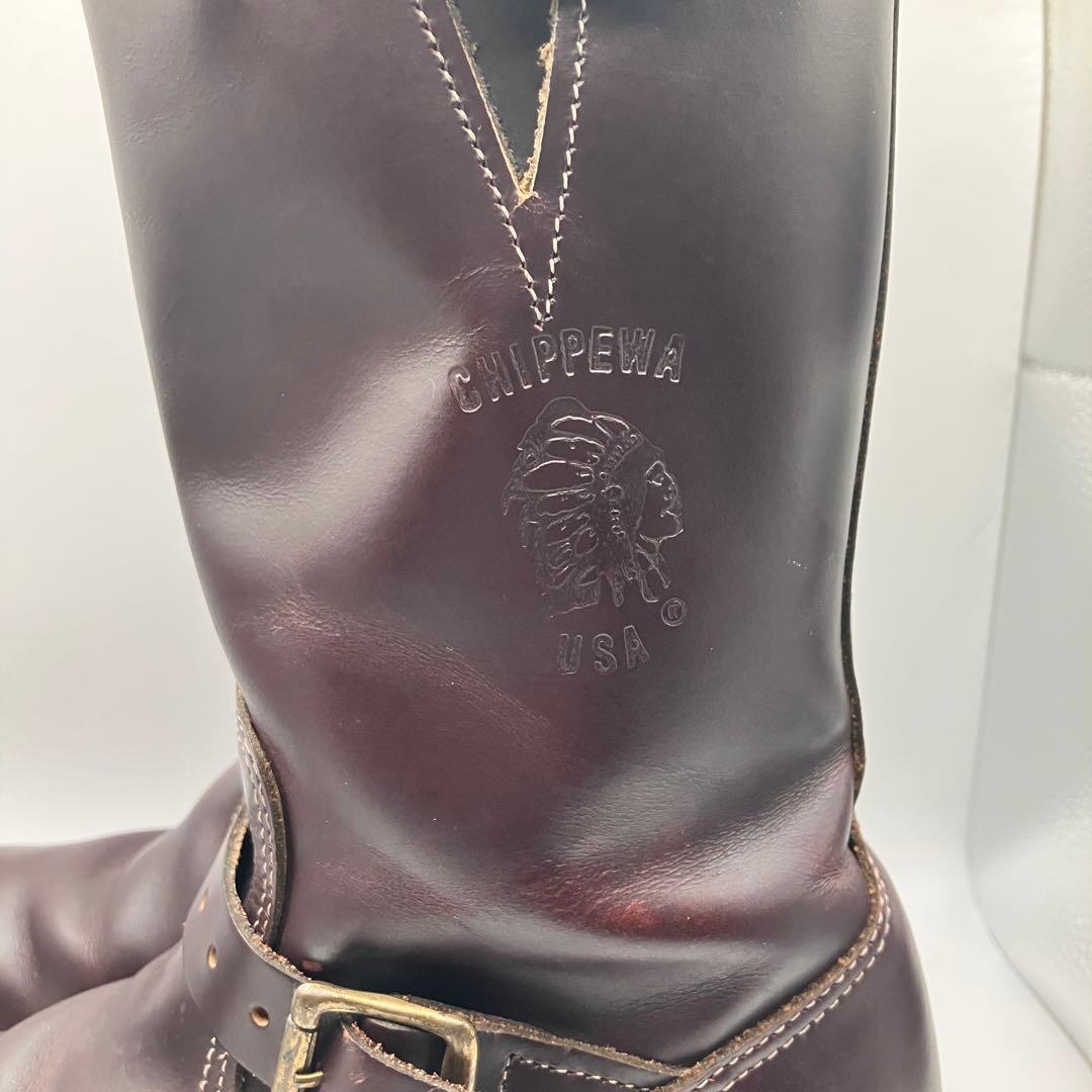 チ*ズ様 ☆美品☆ chippewa 91068 6E赤茶エンジニアブーツ オイ