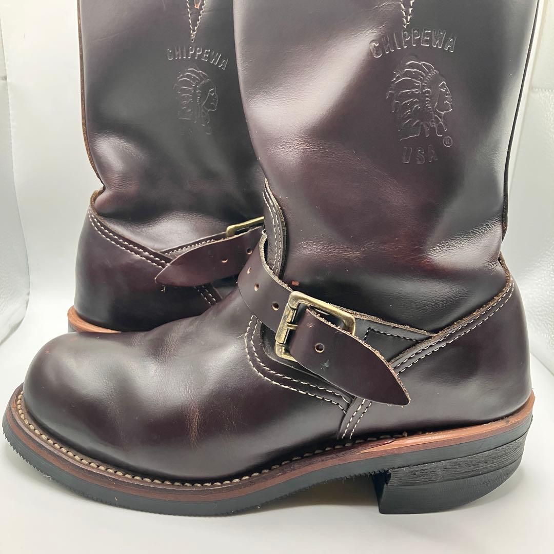 チ*ズ様 ☆美品☆ chippewa 91068 6E赤茶エンジニアブーツ オイ