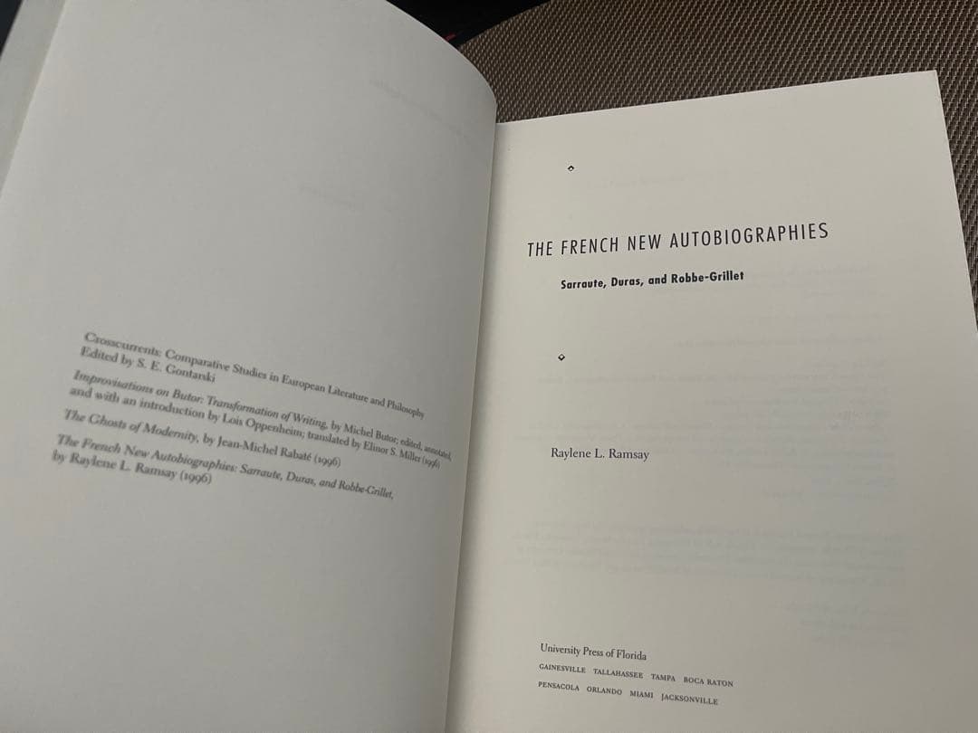 洋書 THE FRENCH NEW AUTOBIOGRAPHIES