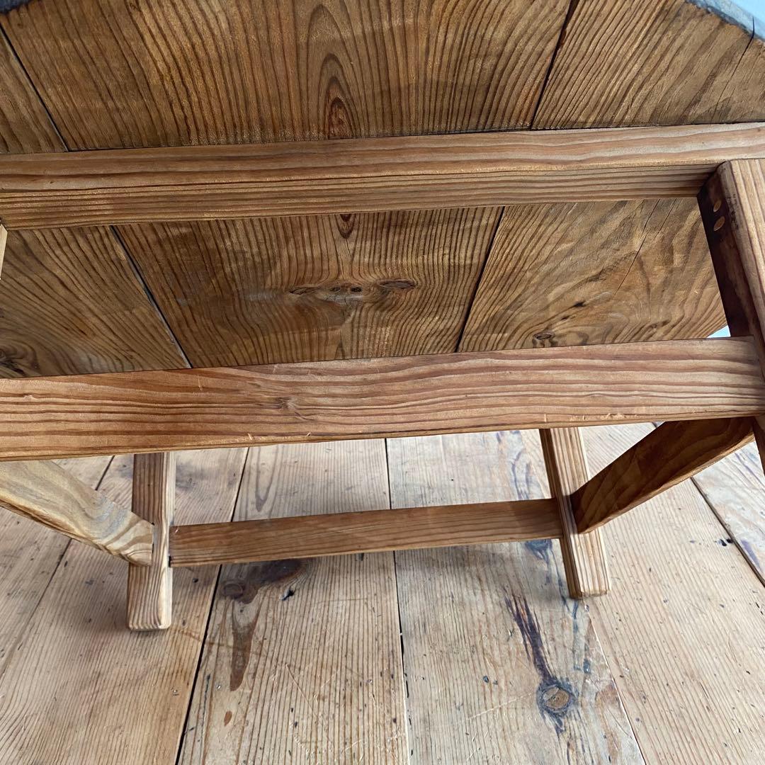 アンティーク ラウンド ローテーブル 丸 ちゃぶ台 座卓 展示台 無垢材z952