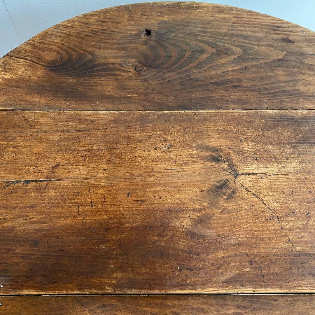 アンティーク ラウンド ローテーブル 丸 ちゃぶ台 座卓 展示台 無垢材z952