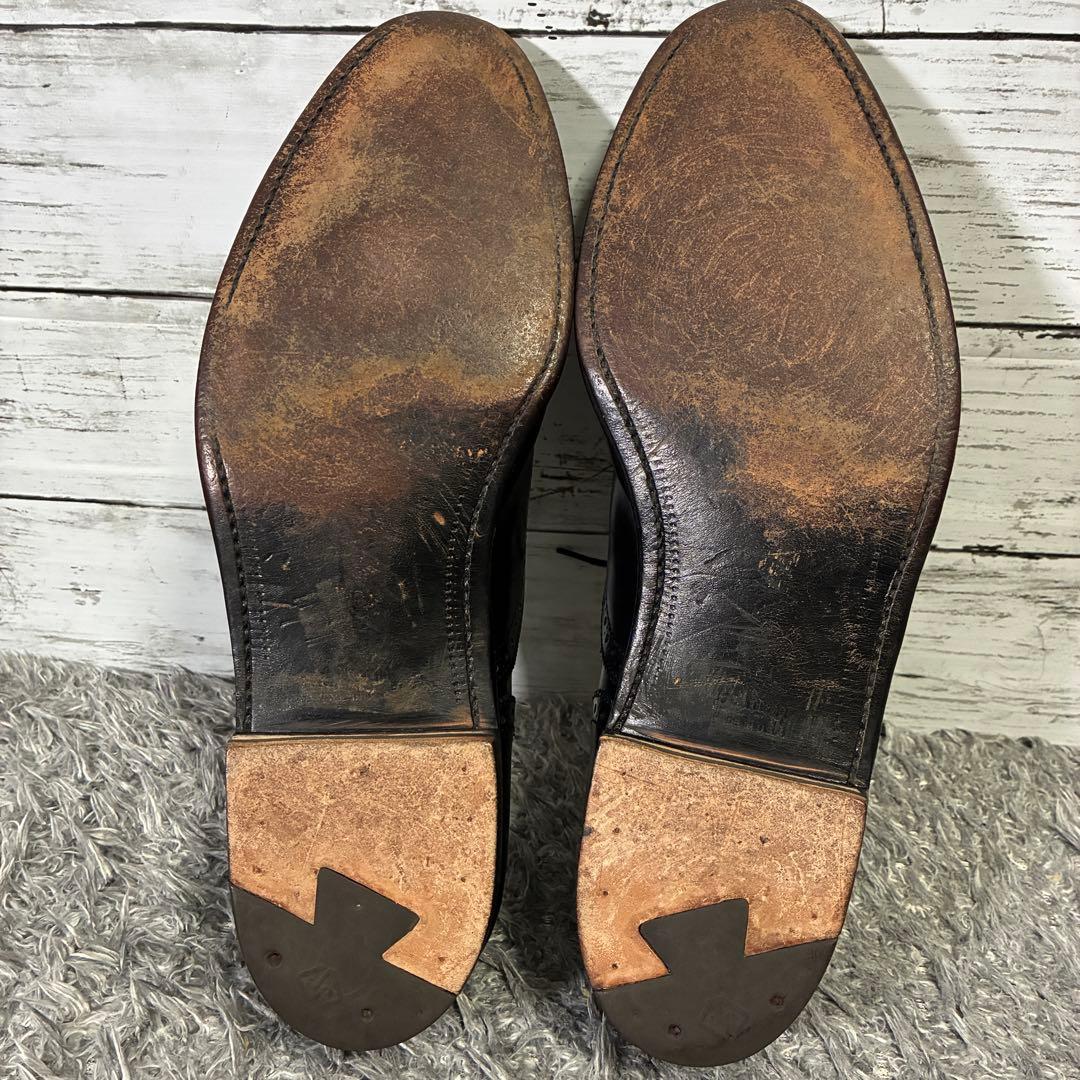 【良品】Alden 909 ウィングチップ 黒 10D メダリオン 28cm相当