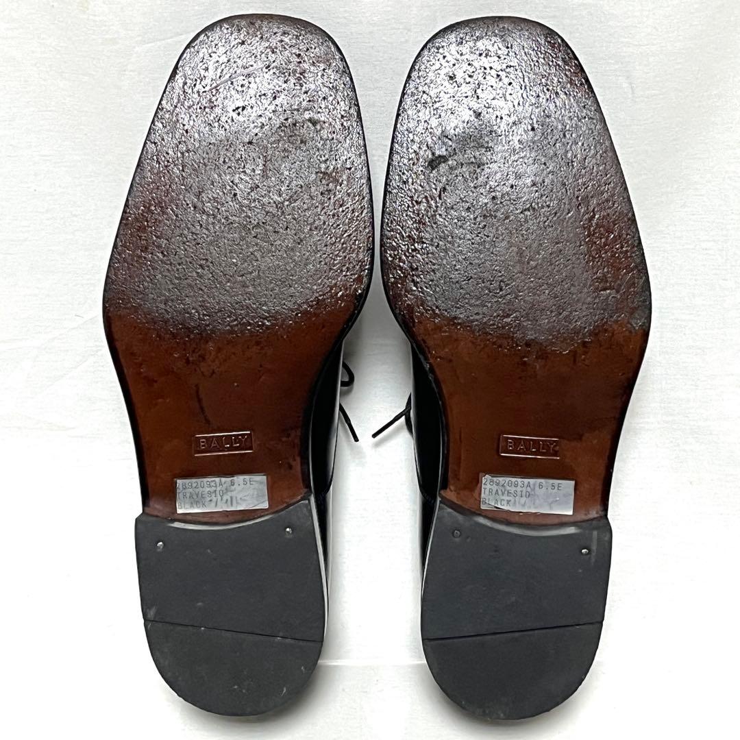 ★美品★BALLY バリー★ストレートチップ★6.5(25cm)★黒　ブラック★