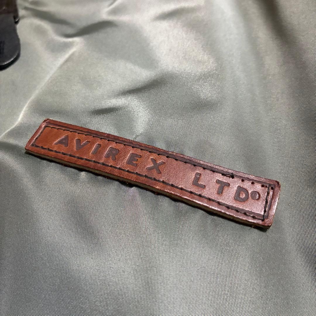 90s AVIREX XL コマーシャルロゴ アーチロゴ フライトジャケット