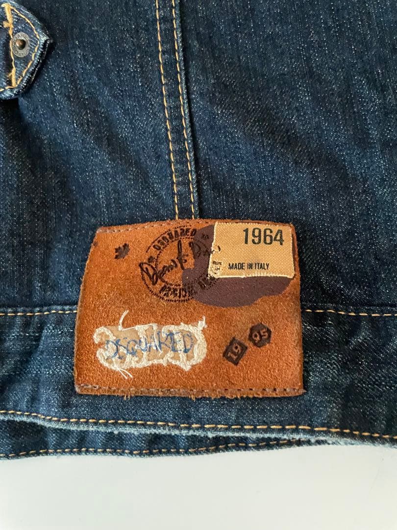 DSQUARED 2デニムジャケット コーデュロイ襟、裏地付き　サイズ50