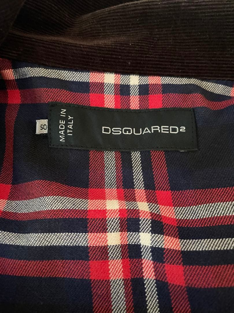DSQUARED 2デニムジャケット コーデュロイ襟、裏地付き　サイズ50