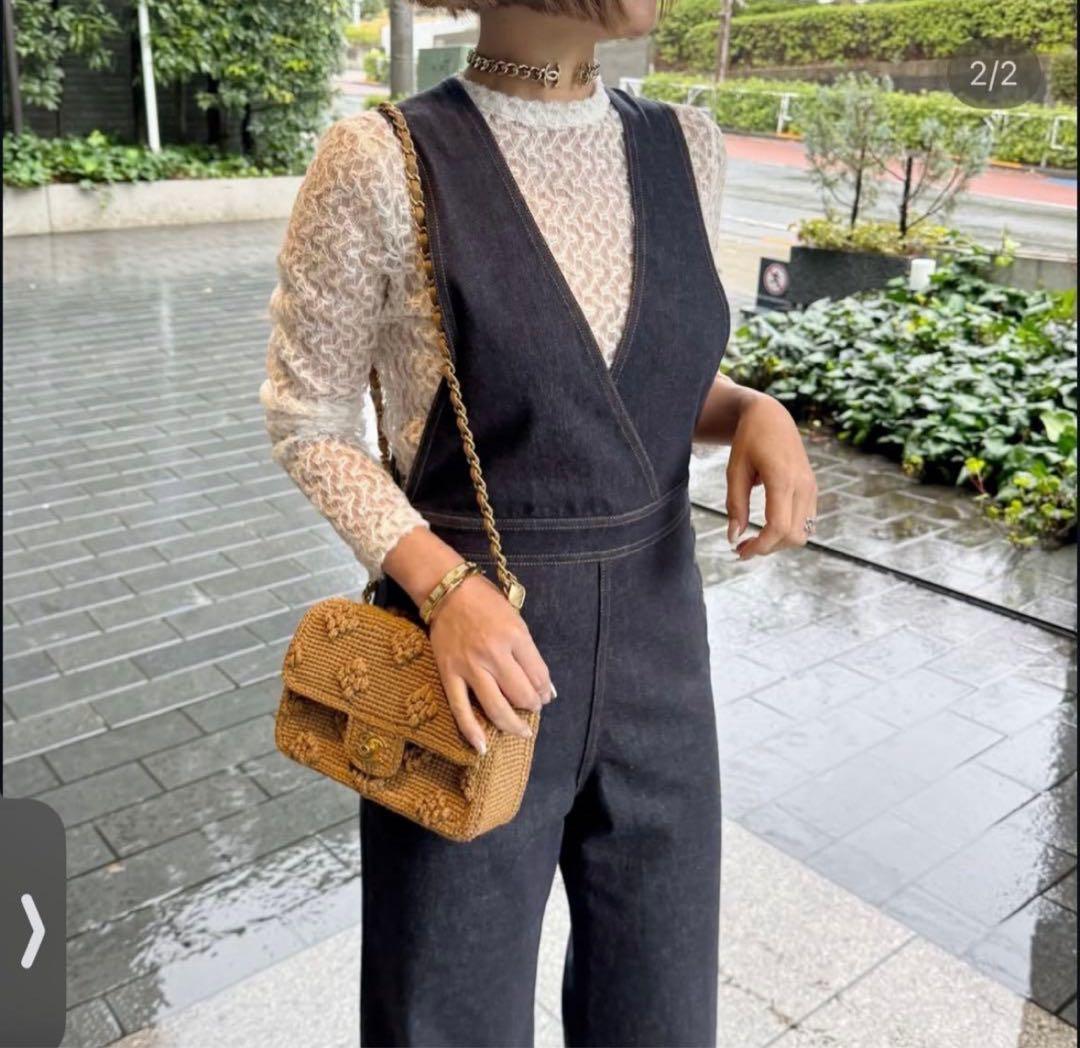 新品 cygne シーニュ　デニムサロペット　0