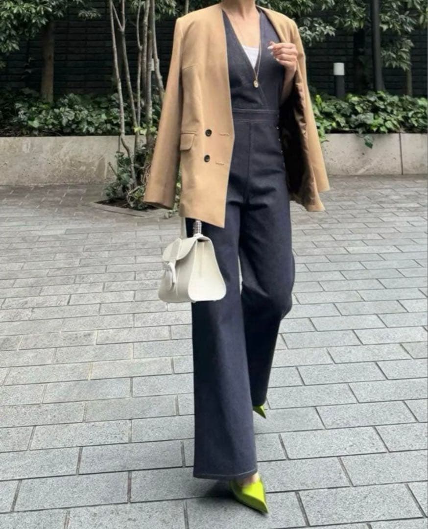 新品 cygne シーニュ　デニムサロペット　0