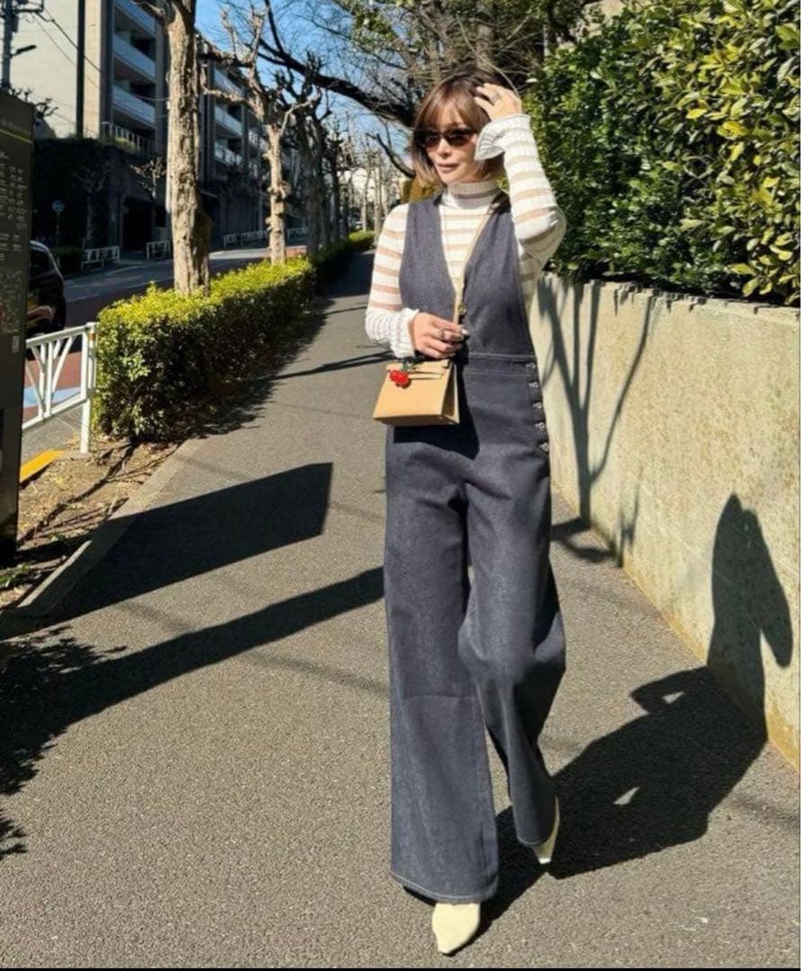 新品 cygne シーニュ　デニムサロペット　0