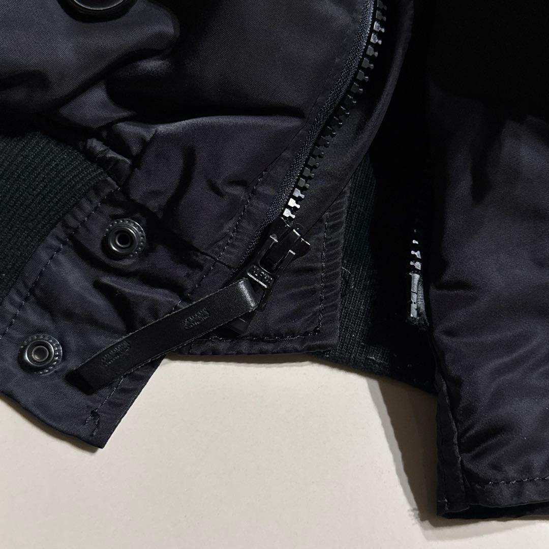 00's ALPHA社 N-2B フライトジャケット ブラック ミディアム 短丈