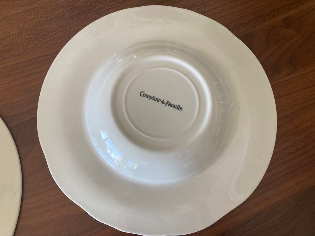 フランスのおしゃれな食器、コントワール・ドゥ・ファミーユのスーププレート 2枚組