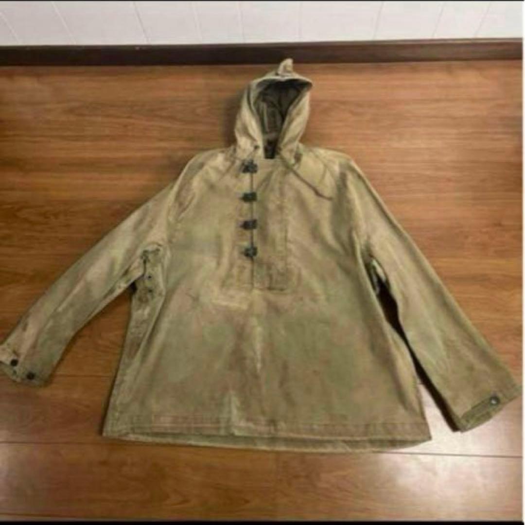 40s 米軍　実物　初期型USN デッキ　レインパーカー　L相当②送料無料