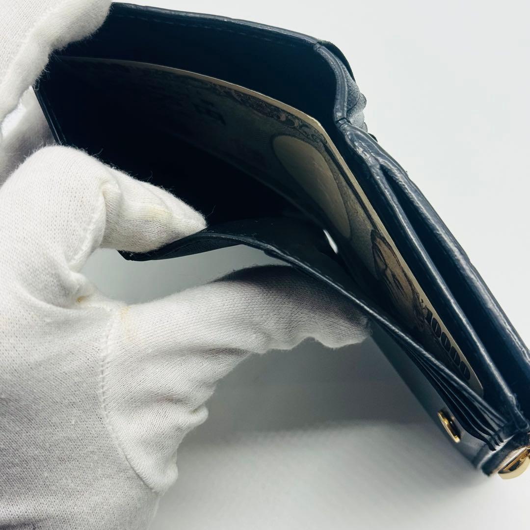 希少✨ボッテガヴェネタ 二つ折り財布 マキシ イントレチャート レザー 黒