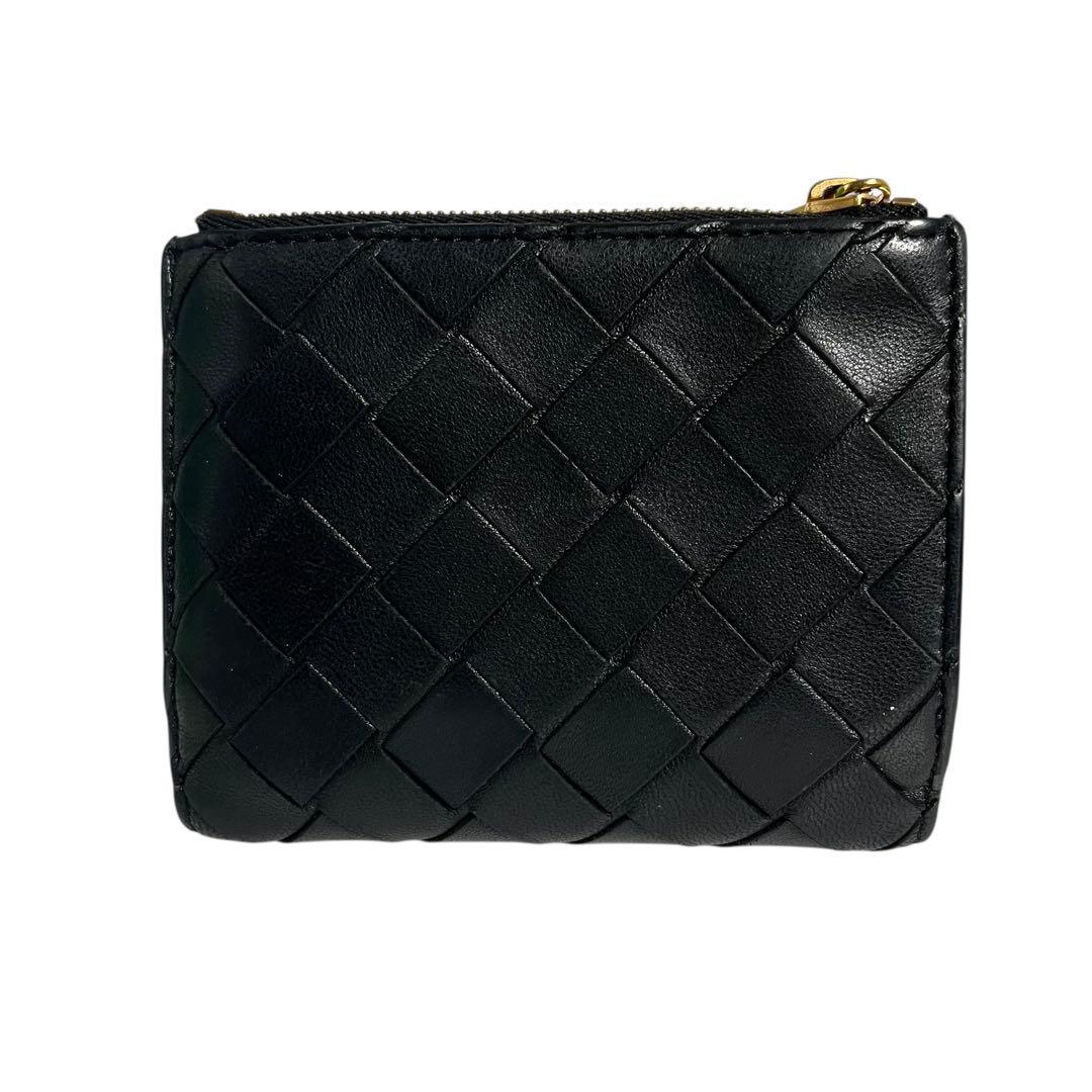 希少✨ボッテガヴェネタ 二つ折り財布 マキシ イントレチャート レザー 黒