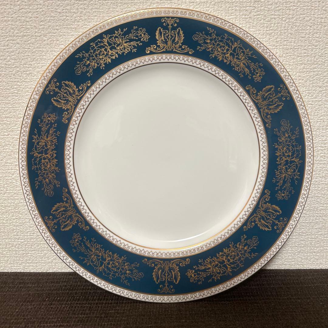 ウェッジウッド　コロンビア　ブルー&ゴールド　ディナープレート　27.5cm