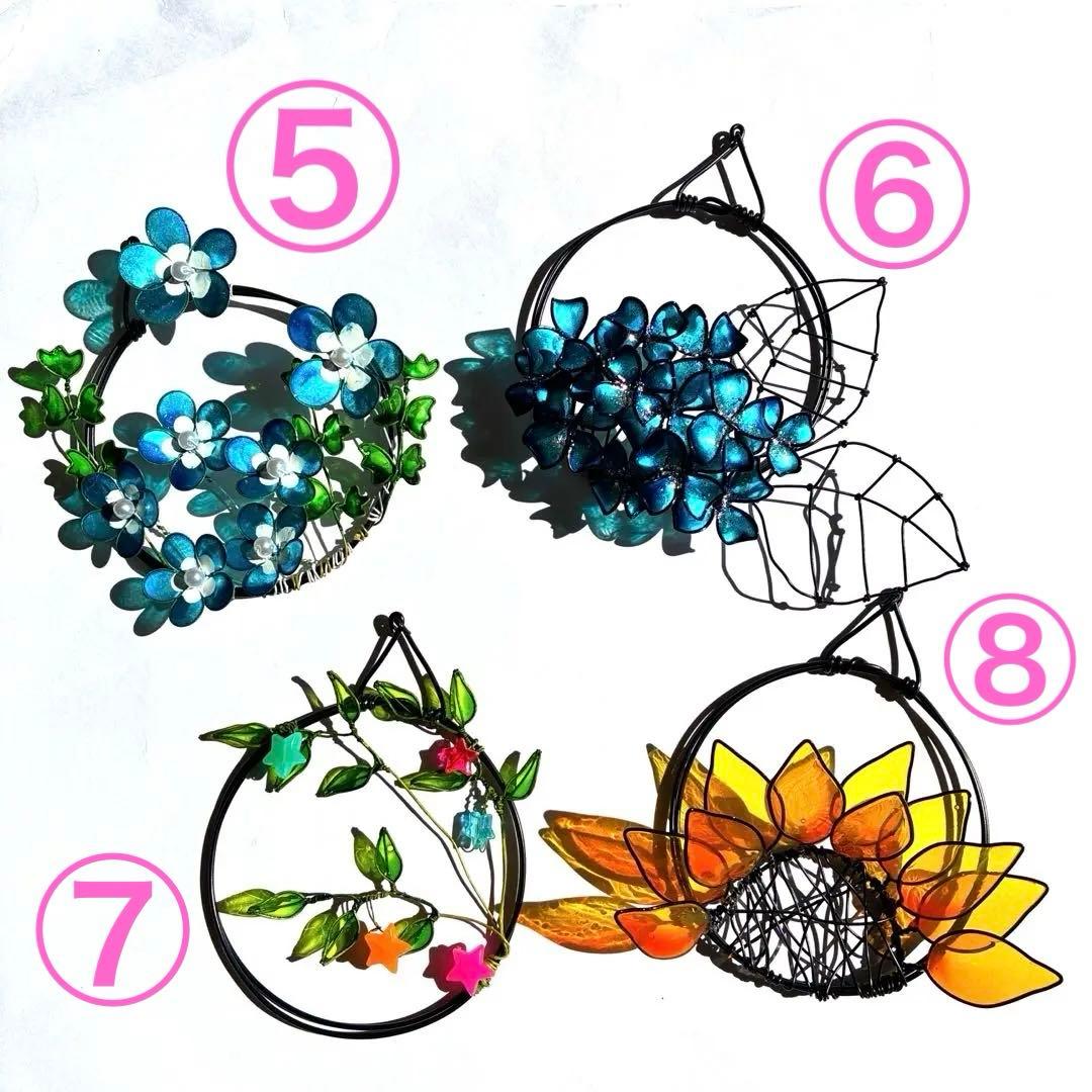ミニリース12点セット　ワイヤークラフト　ディップアート　壁飾り　インテリア