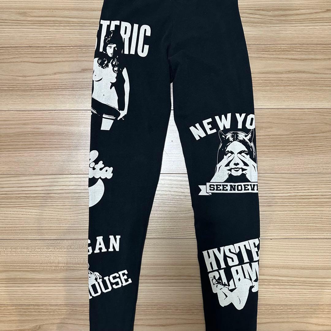 ヒステリックグラマー★グラフィックプリント レギンス ヒスガール ブラック