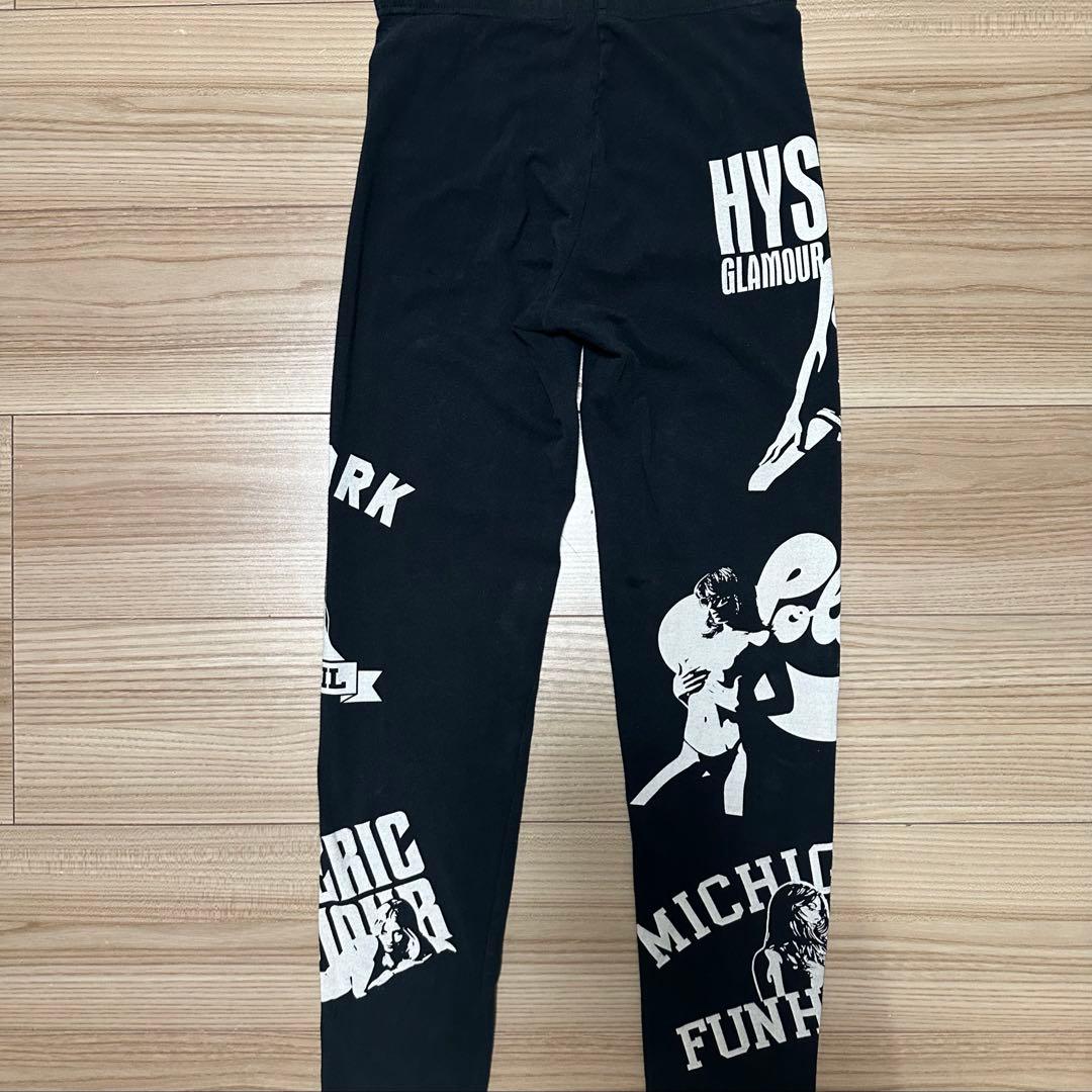 ヒステリックグラマー★グラフィックプリント レギンス ヒスガール ブラック