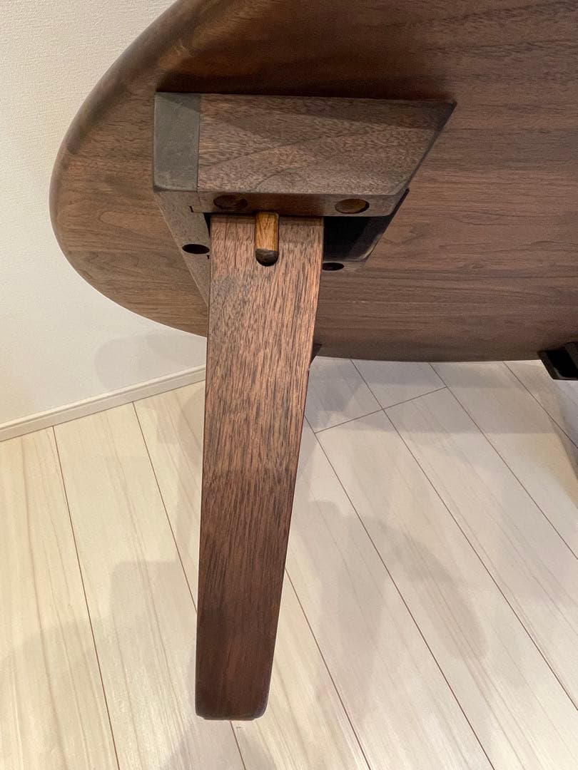 家具工房芽生★ウォールナット無垢★ちゃぶ台★折り畳み式