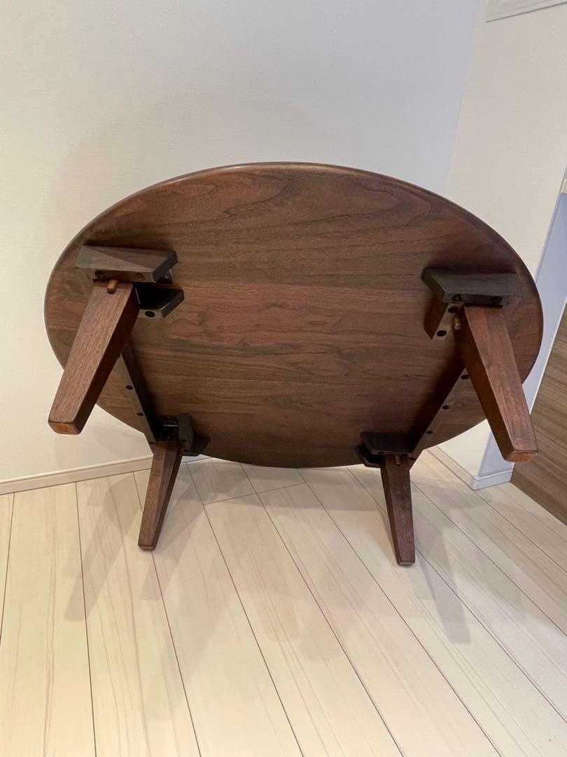 家具工房芽生★ウォールナット無垢★ちゃぶ台★折り畳み式
