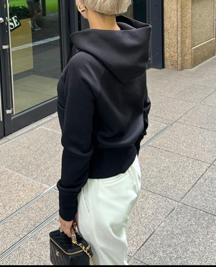 【JENNE】日本製美ラインパーカー(ブラック)