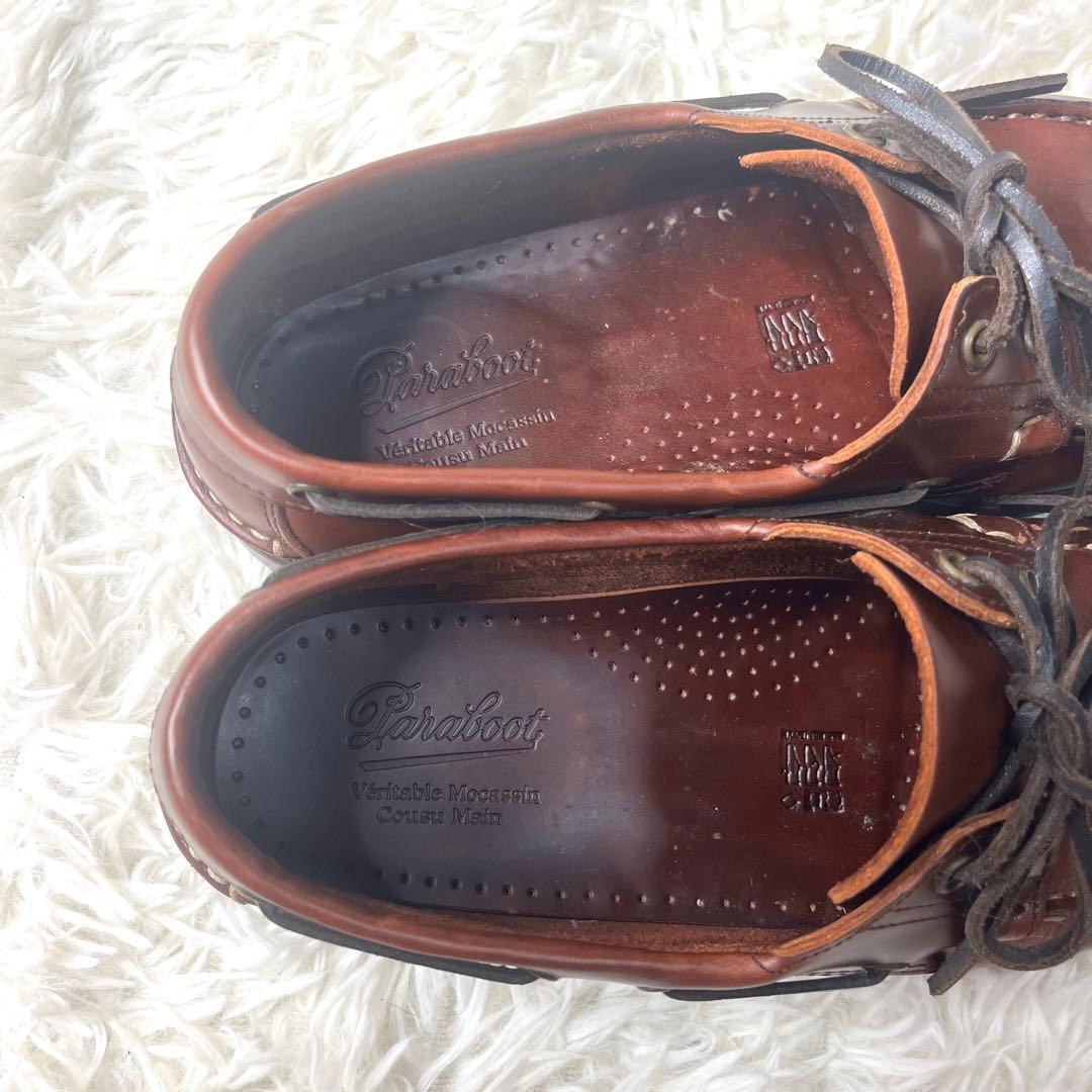 【美品】 パラブーツ デッキシューズ BARTH MARRON 26.0cm