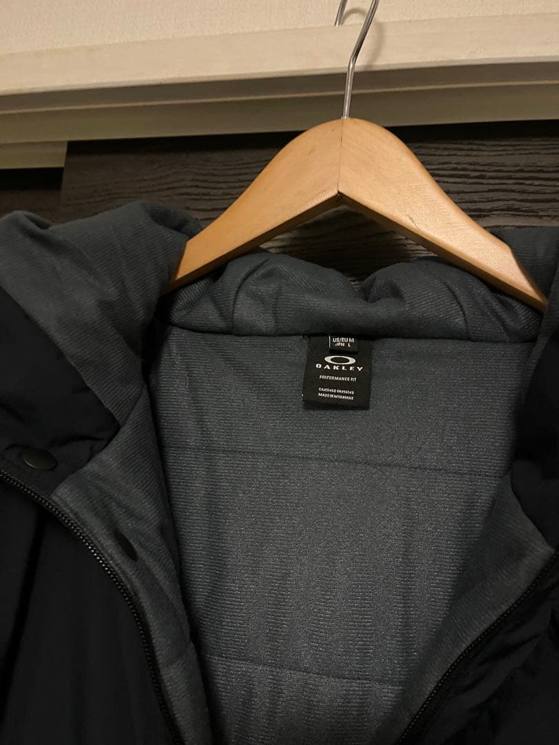 Oakley フード付きロングコート（ベンチコート）Lサイズ ブラック