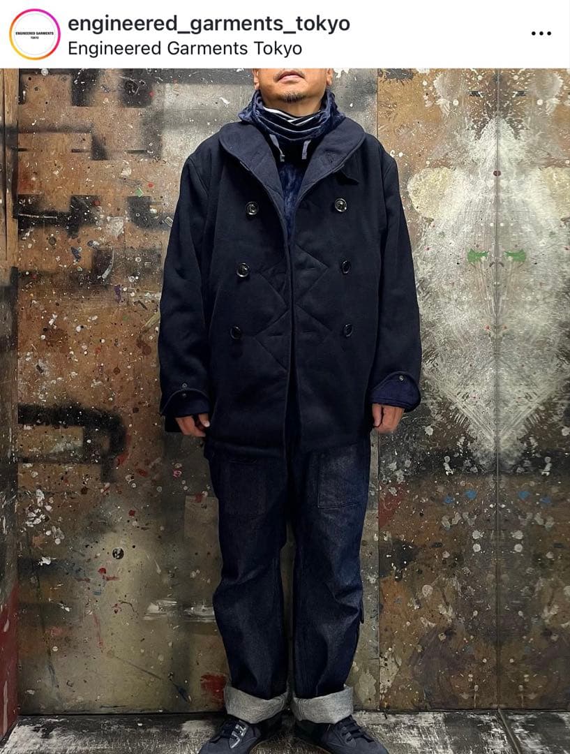 ジャケット・アウター EG - LH Pea Coat - Fake Melton - BLACK