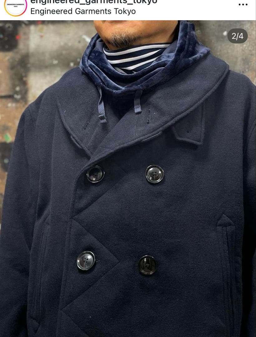 ジャケット・アウター EG - LH Pea Coat - Fake Melton - BLACK