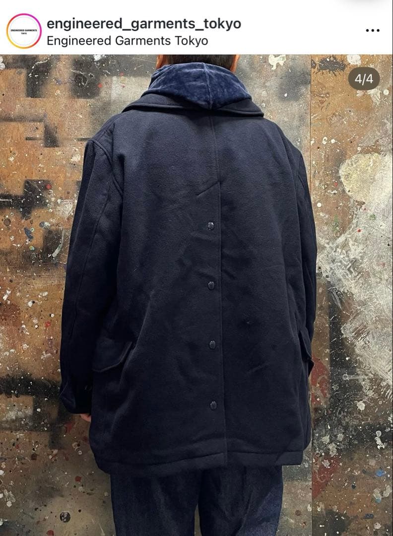 ジャケット・アウター EG - LH Pea Coat - Fake Melton - BLACK