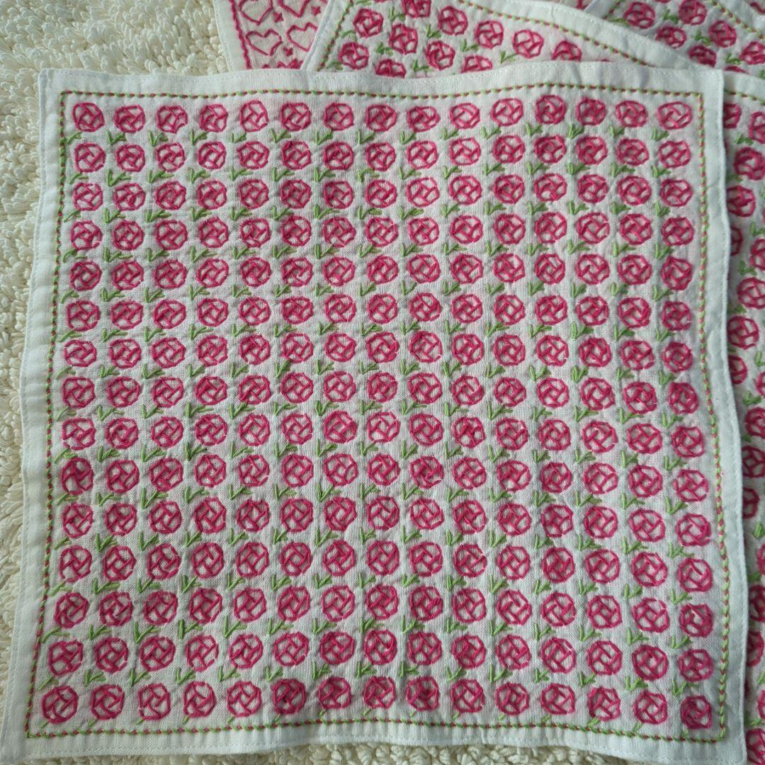 刺し子ふきんローズガーデン＆ハート
