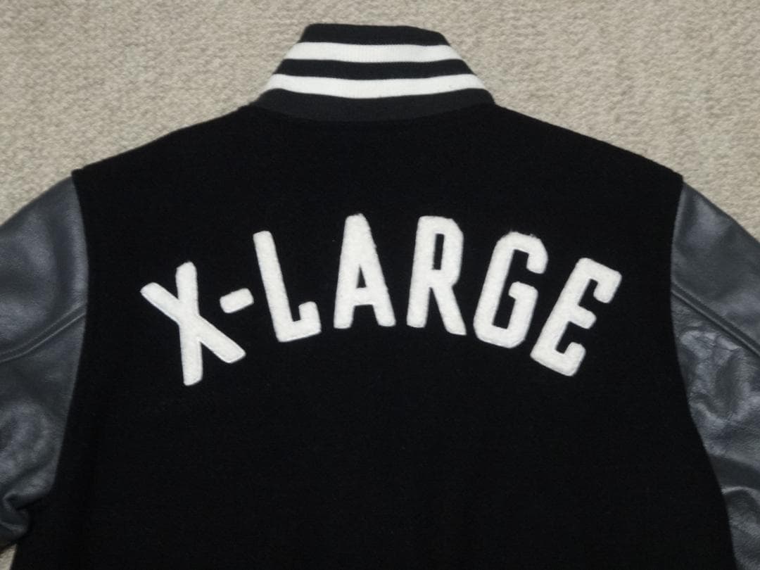 名作　エクストララージ　シカゴ・カブス　パロディー　スタジャン　黒　レザー　牛革