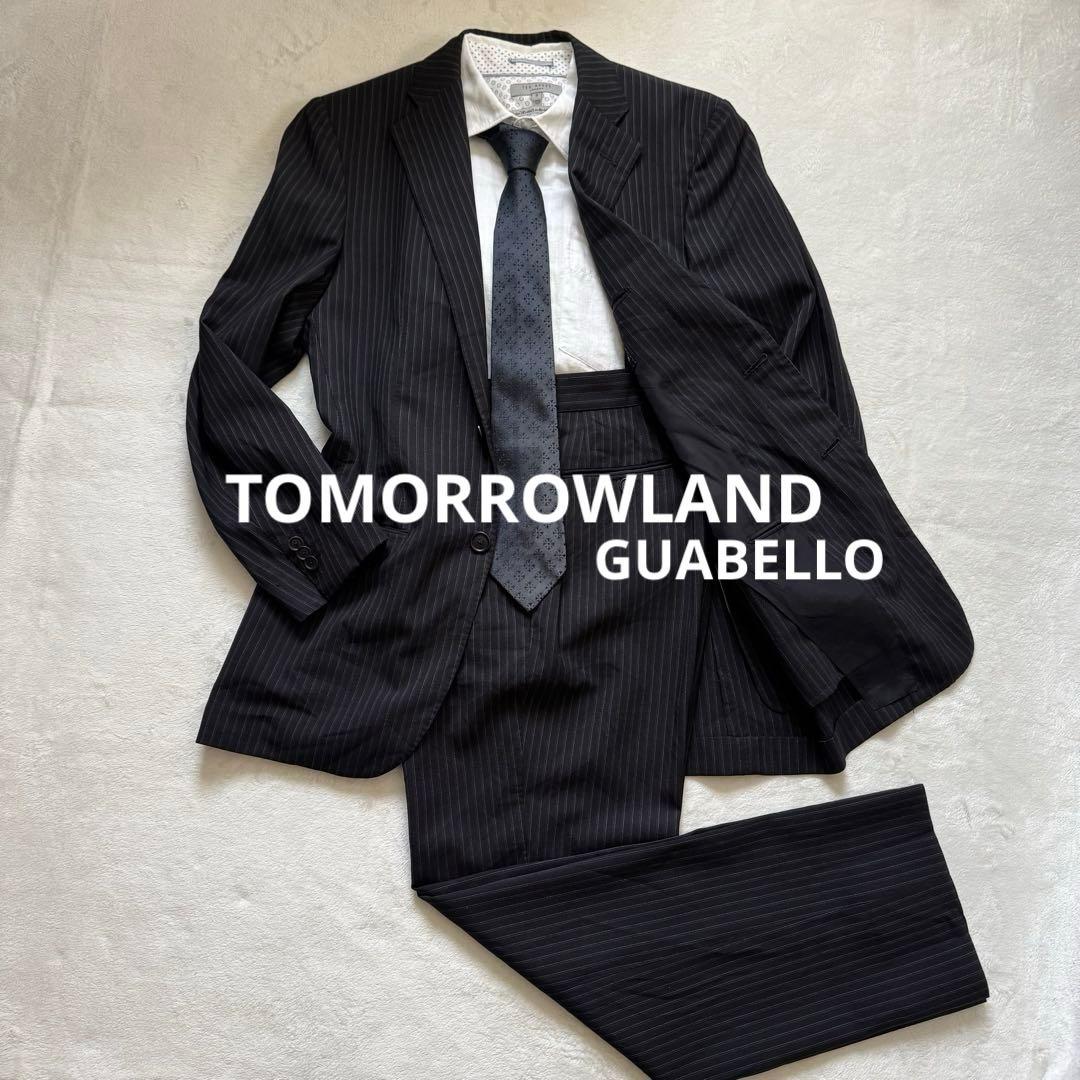 トゥモローランド グアベロ セットアップ　メンズスーツ ストライプ ブラック M